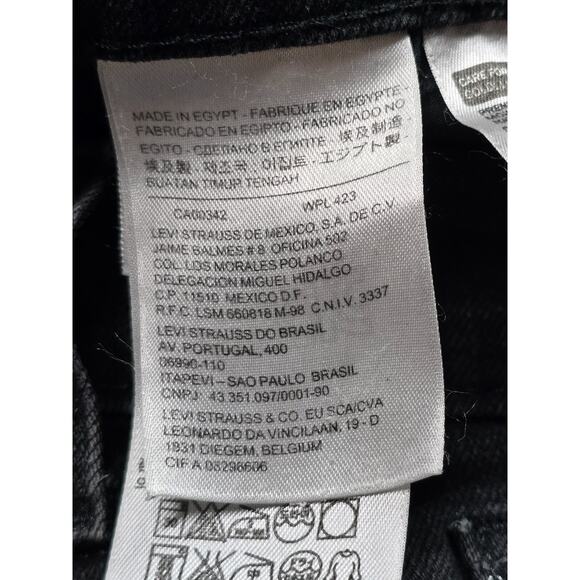 Levi's 505 Straight Leg Jeans 10S Women's Black 30x30 - Picture 10 of 16